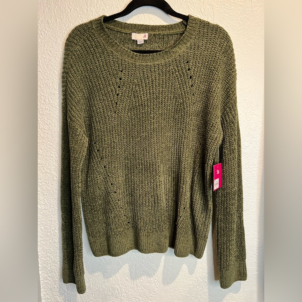 Olive green knit sweater
